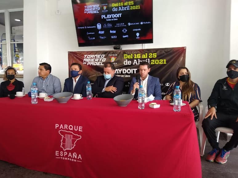 La próxima semana se pondrá en marcha en el Parque España, el Torneo Abierto de Pádel 2021. La mañana de este lunes, el comité organizador mediante conferencia de prensa, dio detalles del certamen internacional. (El Siglo de Torreón)