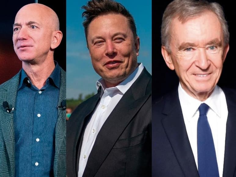 El fundador de Amazon, Jeff Bezos, encabeza por cuarto año consecutivo la lista de las personas más ricas del mundo que elabora la revista Forbes seguido por el fundador de Tesla, Elon Musk, que ha saltado 29 puestos, y del máximo ejecutivo del conglomerado de lujo LVMH, Bernard Arnault. (Especial)