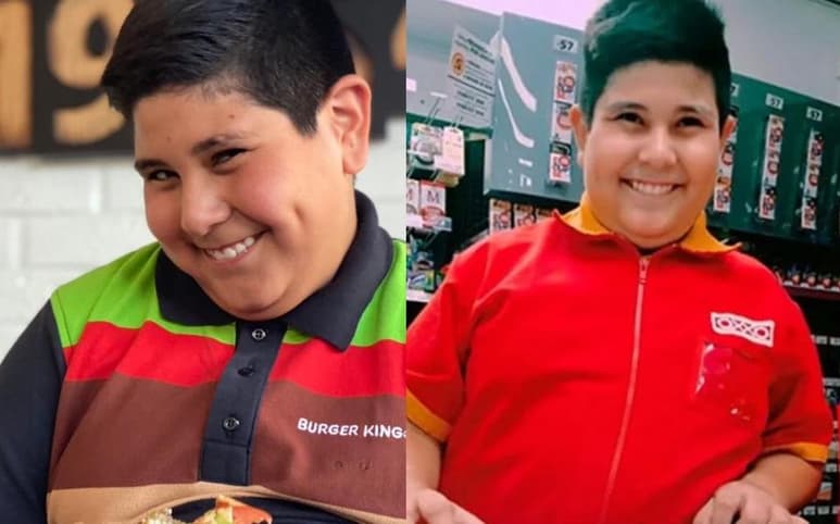 El 'niño del Oxxo', vuelve a 'divertir' a la red con sus expresiones en los promocionales del restaurante de comida rápida (CAPTURA)