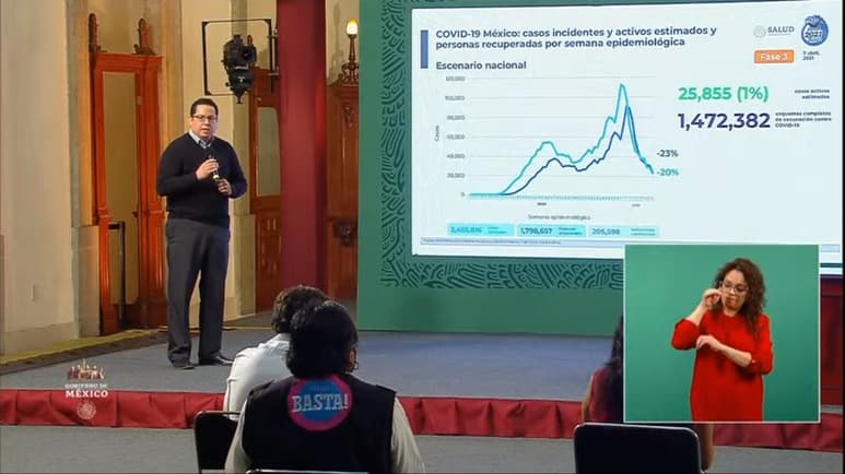 Las autoridades federales de Salud ofrecieron la conferencia de prensa diaria para informar a la población sobre la pandemia de la enfermedad COVID-19, causada por el coronavirus SARS-CoV-2, en México. (ESPECIAL)