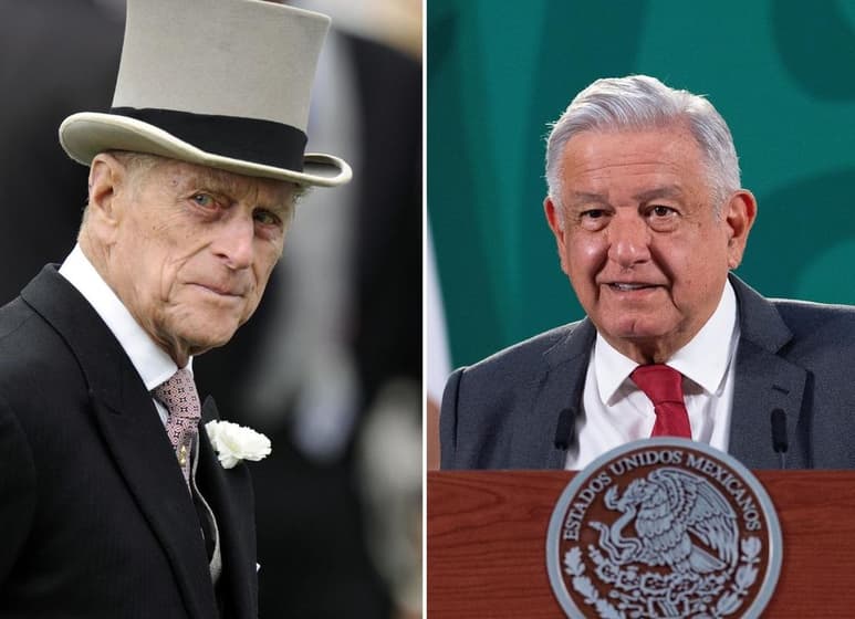 'Envío el pésame a familiares, a amigos, al Reino Unido por la muerte del príncipe Felipe, esposo de la Reina Isabel II de Inglaterra, en nombre del pueblo y del gobierno de México', dijo. (ESPECIAL)
