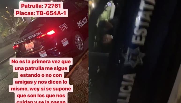 La joven denunció por medio de videos que compartió en redes sociales, el supuesto acoso policial que sufrió ella y sus amigas al salir por la noche (CAPTURA)