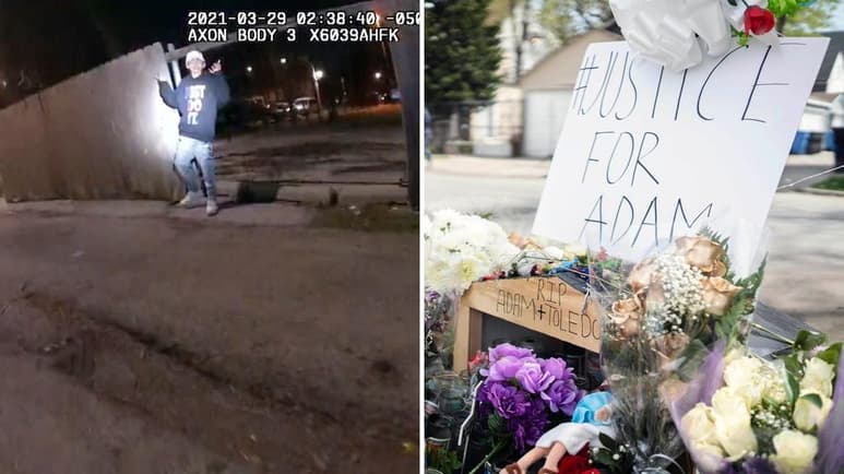 El público reaccionó con una mezcla de indignación y dolor a un video tomado por una cámara corporal que muestra a un policía de Chicago disparando contra un niño de 13 años menos de un segundo después de que el menor aparentemente suelta un arma, se da vuelta y alza las manos. (AP)