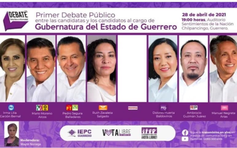 El Instituto Electoral y de Participación Ciudadana (IEPC) anunció el primer debate entre los candidatos y candidatas a la gubernatura de Guerrero, sin Félix Salgado Macedonio, quien se encuentra en una lucha legal para que le restituyan su registro como abanderado de Morena. (ESPECIAL)