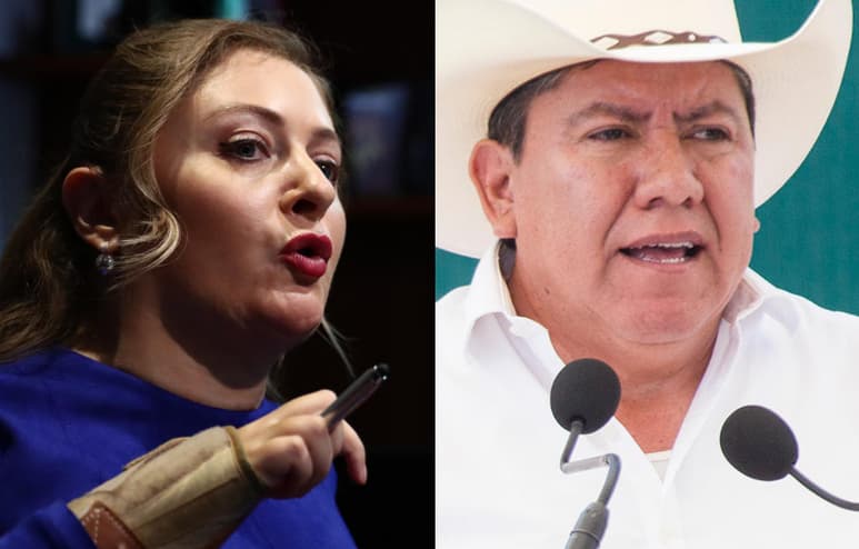 Bajo la consigna de que 'un manoseador no va a ser gobernador', la dirigencia nacional del Partido Revolucionario Institucional (PRI) y su candidata al gobierno de Zacatecas, Claudia Anaya Mota, condenaron la acción del candidato de Morena a la gubernatura de esa entidad, David Monreal Ávila, quien fue captado tocando los glúteos a su compañera y candidata a la alcaldía de Juchipila, durante un mitin proselitista. (ARCHIVO)