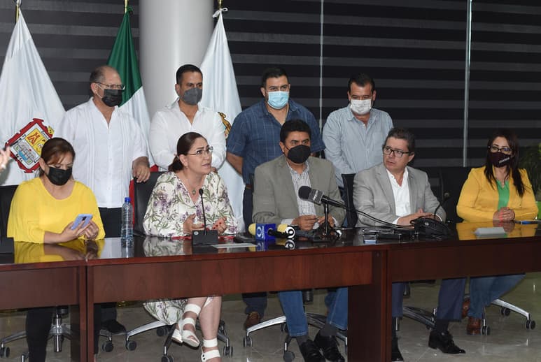 Por primera vez en la presente administración municipal de Torreón se votaron en contra los avances de gestión financiera del primer trimestre de 2021 y del mes de marzo, esto de parte del Cabildo. (JESÚS GALINDO)