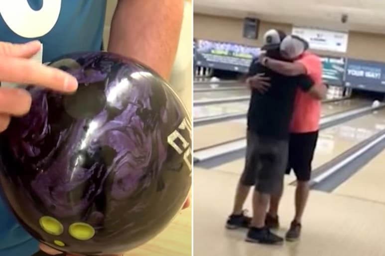 El emotivo momento es especial para el jugador de bolos. (INTERNET)
