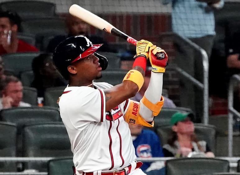Ronald Acuña pegó un jonrón. (ESPECIAL)