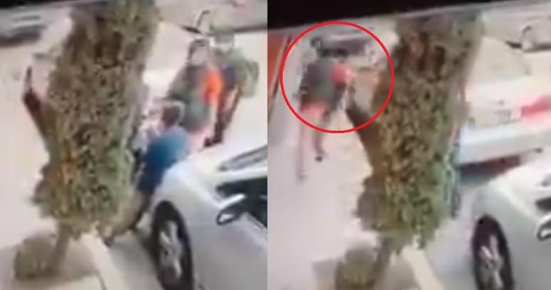 Cámaras de seguridad captaron el momento en el que los menores de edad hablaban con tres adultos el día de su desaparición (CAPTURA)