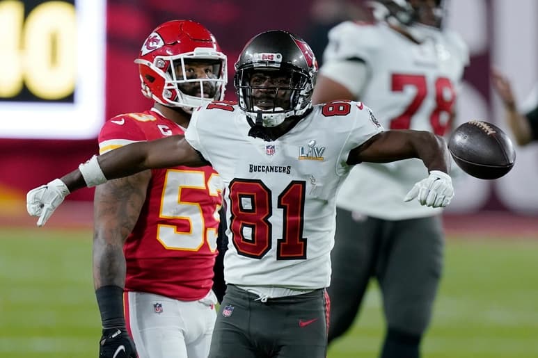 El receptor Antonio Brown llegó a un acuerdo con los Bucaneros de Tampa Bay por un año, y podría ganar hasta 6.5 millones de dólares. (AP)