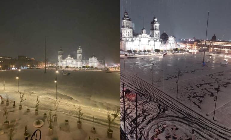 La granizada registrada el miércoles en la Ciudad de México, regaló un paisaje 'invernal' a sus habitantes (REDES SOCIALES)