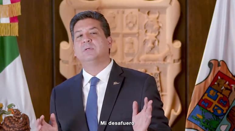 'Es a todas luces un linchamiento político y penal orquestado desde el gobierno', afirmó el gobernador de Tamaulipas, Francisco García Cabeza de Vaca, en un mensaje que emitió tras la aprobación del desafuero por parte de la Cámara de Diputados. (ESPECIAL)