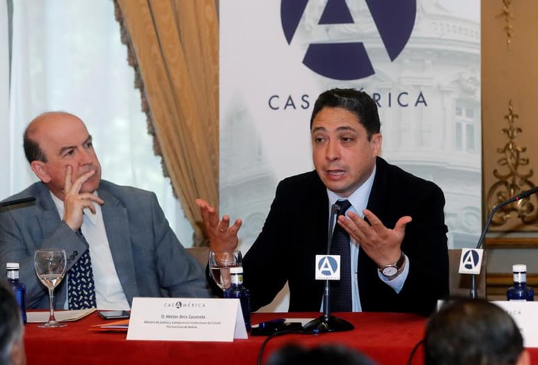  El exministro de Justicia de Bolivia Héctor Arce Zaconeta, que se mantuvo cobijado en la residencia diplomática de México en La Paz durante casi un año tras la crisis política de 2019, ha sido designado como nuevo embajador del país ante la Organización de Estados Americanos (OEA). (ARCHIVO)