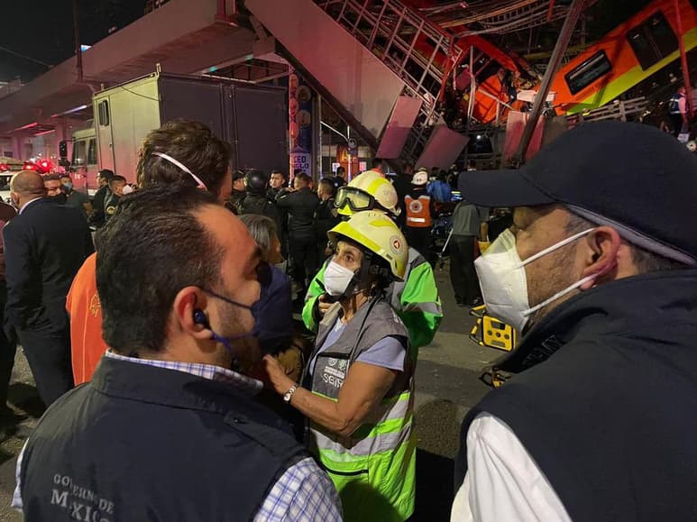 La Secretaría de Gestión Integral de Riesgos y Protección Civil en Ciudad de México informó que preliminarmente hay 13 personas fallecidas y cerca de 70 heridos tras el colapso de la Línea 12 del Metro. (TWITTER)