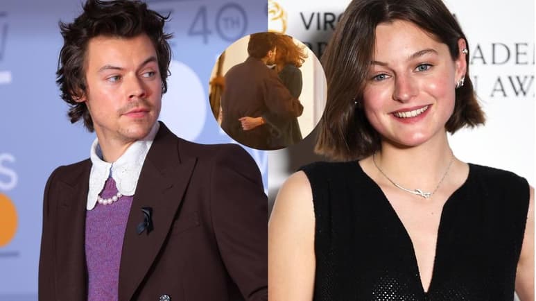 Harry Styles y Emma Corrin se han convertido en tendencia luego de que fuera publicada una fotografía en la que protagonizan un apasionado beso en el set de grabación. (ARCHIVO)