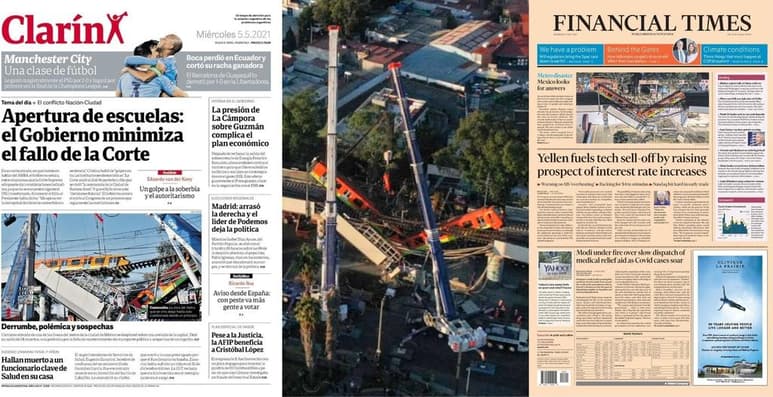 Retrataron en sus portadas del día la tragedia que hasta el momento suma 25 muertos y más de 68 heridos. (ESPECIAL)