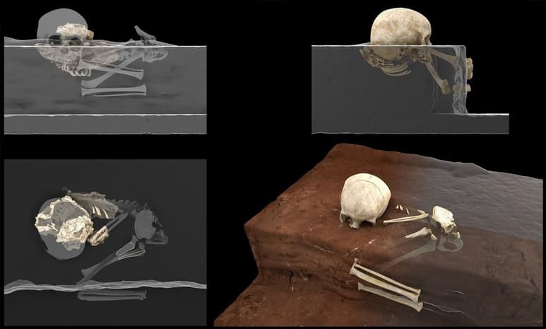 África es el lugar en el que nuestra especie nació biológica y culturalmente pero, mientras que en Eurasia hay multitud de evidencias tempranas de prácticas mortuorias, en África apenas hay registros. Hoy, un estudio internacional que publica Nature describe el enterramiento más antiguo de África, el de Mtoto, un niño enterrado hace 78,000 años en Kenia. (EFE)