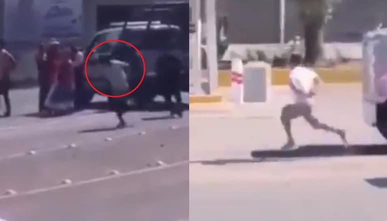 El sujeto logró escapar frente a los uniformados aun cuando se encontraba esposado (REDES SOCIALES)