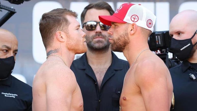 El mexicano Saúl 'Canelo' Álvarez y el inglés Billy Joe Saunders pasaron este viernes sin apuros el pesaje y están listos para enfrentarse este sábado en pelea de la división supermediana con tres títulos mundiales en juego. (ESPECIAL)