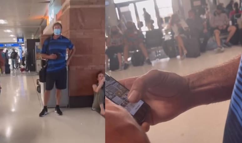 El sujeto fue sorprendido tomándole fotografías a la mujer mientras ésta se encontraba con sus amigas (CAPTURA)