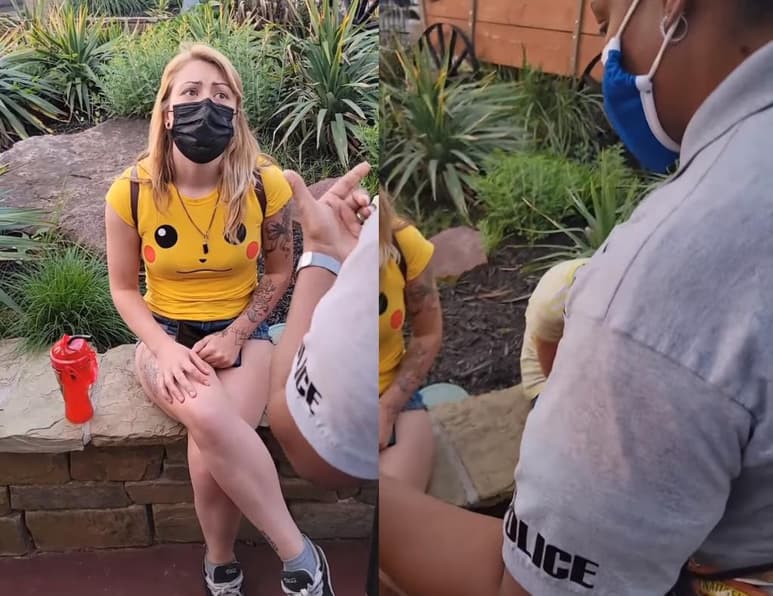 La mujer aseguró que comenzó a ser hostigada por los uniformados después de que detuvieran a su hija de 11 por patinar en el parque (CAPTURA)