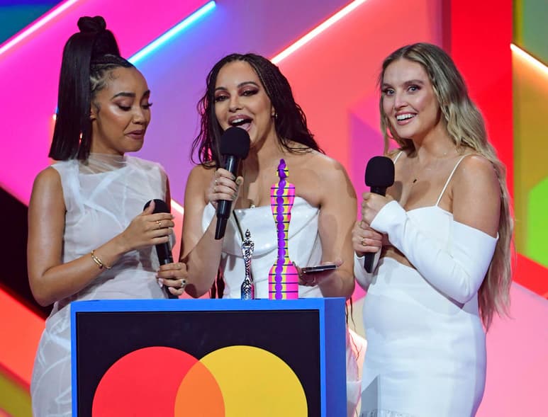 Little Mix hizo historia al convertirse en el primer grupo femenino en obtener el Brit Awards como Mejor grupo británico. (AP)