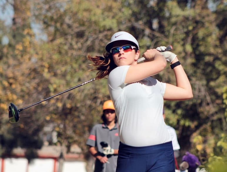 La golfista profesional lagunera Brenda González Chibli, estuvo a nada de poder jugar el US Women's Open de Golf en The Olympic. (ESPECIAL)
