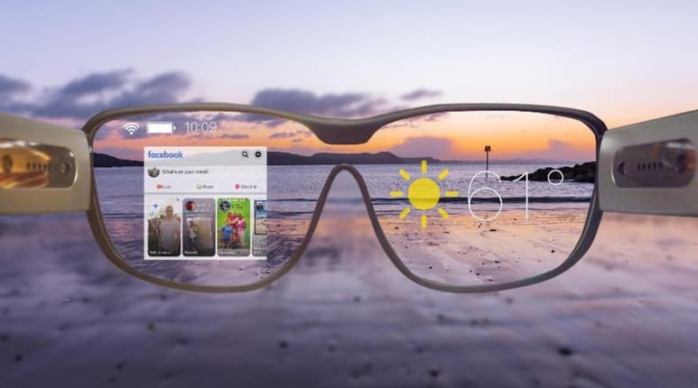 Facebook imagina que en el futuro unas gafas con realidad aumentada bastarán para que los usuarios estén conectados a la red (ESPECIAL)