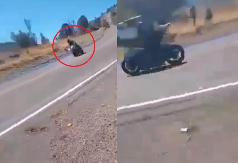 El conductor de la motocicleta deportiva perdió la vida casi de manera inmediata tras sufrir el accidente (CAPTURA)