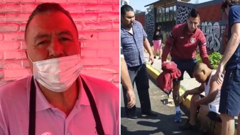 Alrededor de las 10:30 horas, a una cuadra de La Noria, un ciudadano brincó del microbús del que se transportaba, sin fijarse que la camioneta de Roberto 'Piojo' Alvarado, futbolista del Cruz Azul, venía por ese lado. (ESPECIAL)