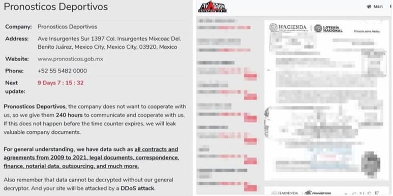 Martina López, investigadora de seguridad de Eset, explica en un análisis que Avaddone, ransomware que atacó a Pronósticos Deportivos de la Lotería Nacional (Lotenal), es un ransomware as a service (RaaS) y que cuenta con una sólida reputación en los mercados negros.
(ESPECIAL)