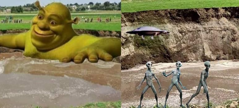 El socavón que apareció en Puebla, por una posible falla geológica, ha detonado a la creación de diversos memes (REDES SOCIALES)