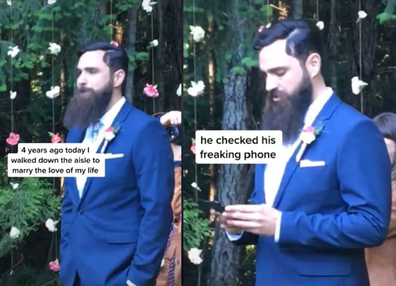 La prometida dice que su novio sólo estaba nervioso. (INTERNET)