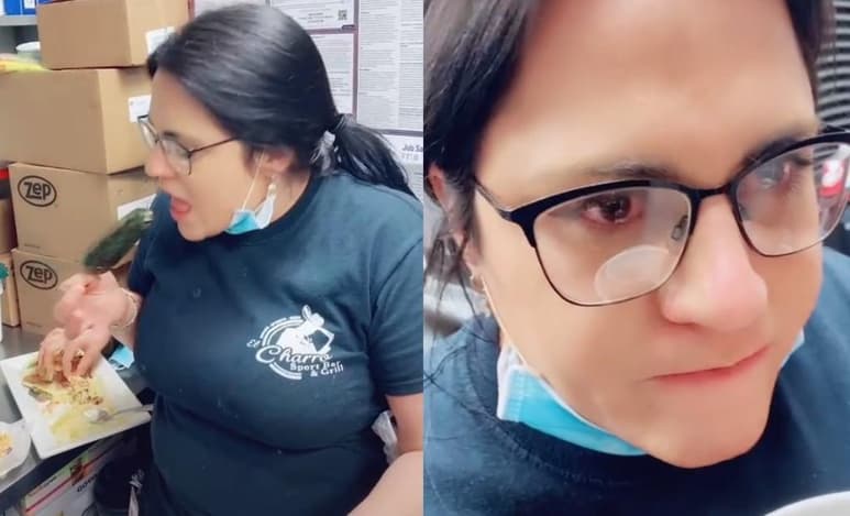 La mujer ha desatado diversas burlas con su reacción tras comer el chile (CAPTURA)