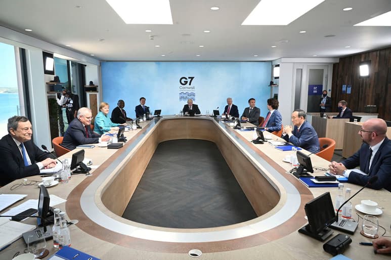 Los líderes del G7 abordaron la creación de un mecanismo global de defensa ante futuras pandemias. (AP)