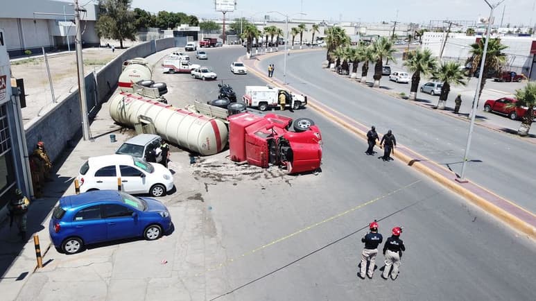El accidente ocurrió a las 15:30 horas de ayer sobre la calzada Carlos Herrera, en el municipio de Gómez Palacio.