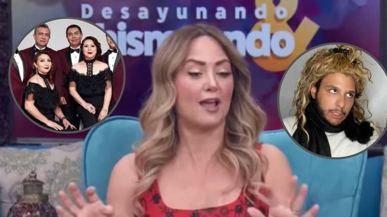 Andrea Legarreta no puede creer que la gente se haya lanzado en contra de la canción 17 años, de Los Ángeles Azules y le haya tirado con todo al 'youtuber' Paco de Miguel. (ESPECIAL)