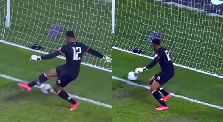 Pese a que Duverger intentó controlar el balón cuando éste se aproximaba a la cancha, terminó metiéndolo con un movimiento de sus piernas (ESPECIAL)