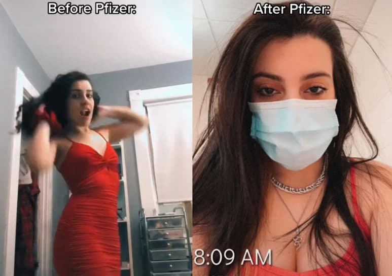 La 'tiktoker' se ha vuelto toda una sensación en la red social china, al asegurar que su pecho creció después de recibir el fármaco (CAPTURA)