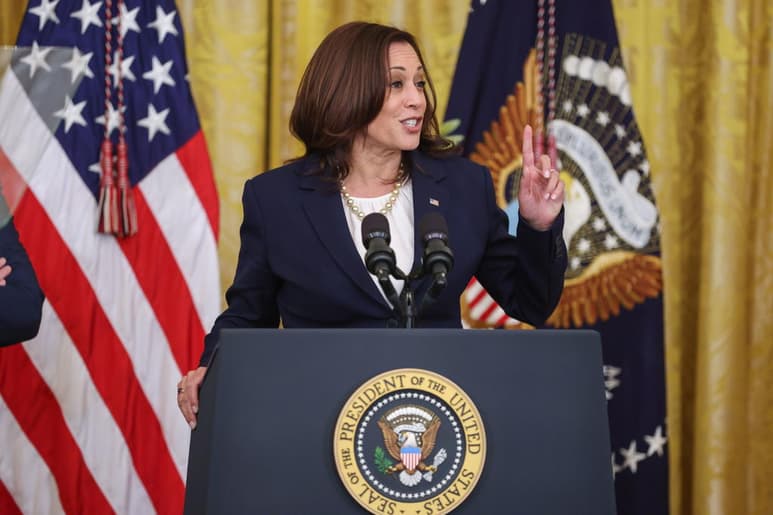 La vicepresidenta de Estados Unidos, Kamala Harris, intervendrá este jueves en la trigésimo octava conferencia anual de la influyente Asociación Nacional de Funcionarios Latinos Elegidos y Designados (NALEO, por sus siglas en inglés). (ARCHIVO)