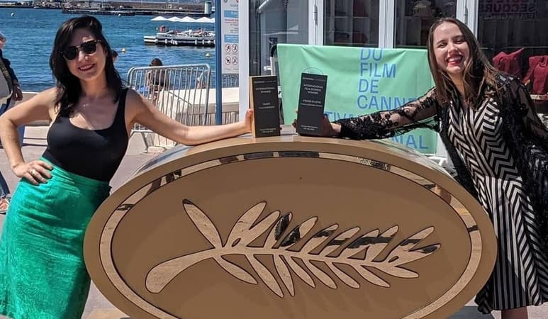 Las mexicanas Faride Schroeder y Cristina Aguilera recibieron premio en Cannes. (INSTAGRAM)  