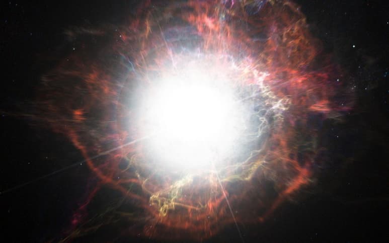 Un equipo de científicos del Observatorio Las Cumbres (EUA) ha descubierto la primera evidencia convincente de un nuevo tipo de explosión estelar: una supernova de captura de electrones, publica la revista 'Nature Astronomy'. (ESPECIAL)