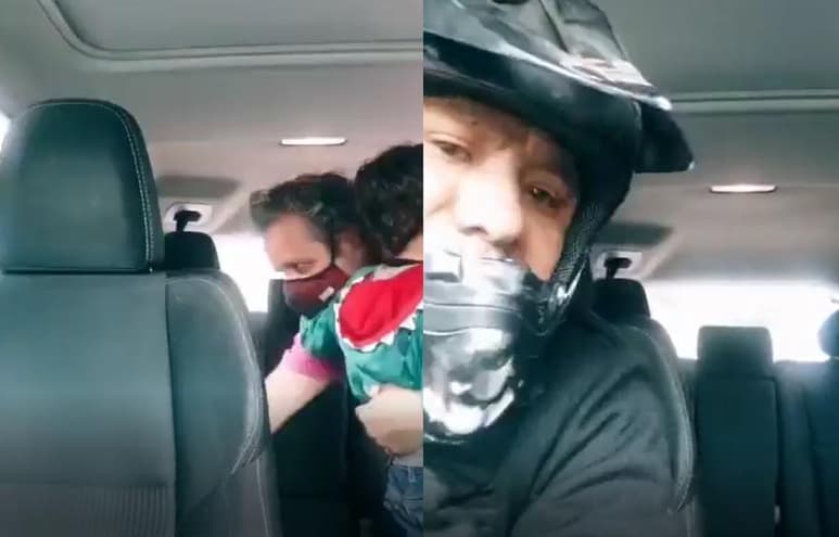 El padre de familia denunció los hechos a través de redes sociales, gracias a que el robo quedó registrado en video (ESPECIAL)