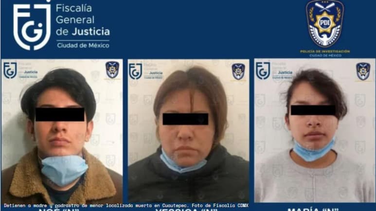 Primero fue notificada la desaparición de Isabel 'N', niña de cuatro años, el 11 de julio, pero cinco días después, es decir, la noche del viernes, su cuerpo fue hallado sin vida en una zona boscosa de Cuautepec, alcaldía Gustavo A. Madero, con signos de violencia. Policía de Investigación capitalina (PDI) detuvo a su madre, padrastro y abuelastra, por ser sospechosos del crimen. (ESPECIAL)