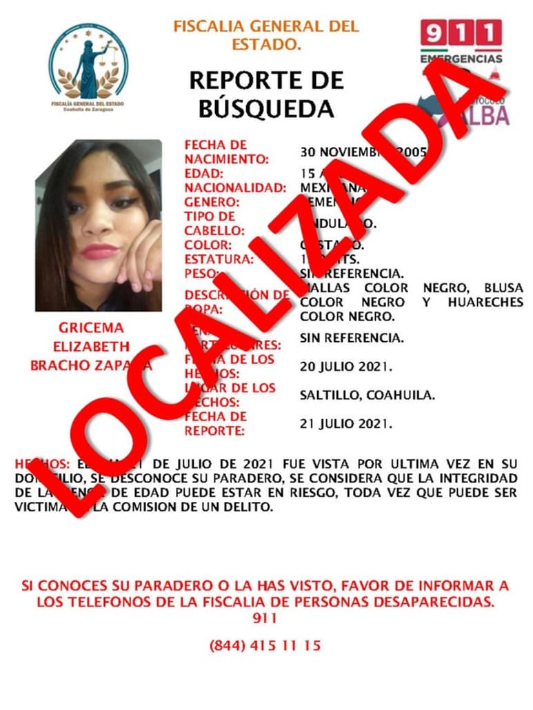 Elementos de la Agencia de Investigación Criminal acudieron al domicilio y localizaron a la madre y el bebe en perfecto estado de salud; asimismo se dio vista a la Procuraduría de las Niñas, Niños y la Familia para brindar una atención integral.