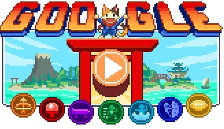 Google agregó a través de su 'doodle' de este viernes, un videojuego alusivo a los Juegos Olímpicos Tokio 2020 (CAPTURA)