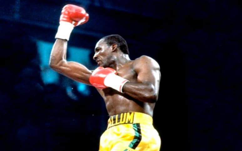Mike McCallum, de Kingston, Jamaica, conquistó el título mundial Semipesado WBC, un 23 de julio de 1994, al derrotar mediante una decisión unánime al australiano Jeff Harding. (ARCHIVO) 
 