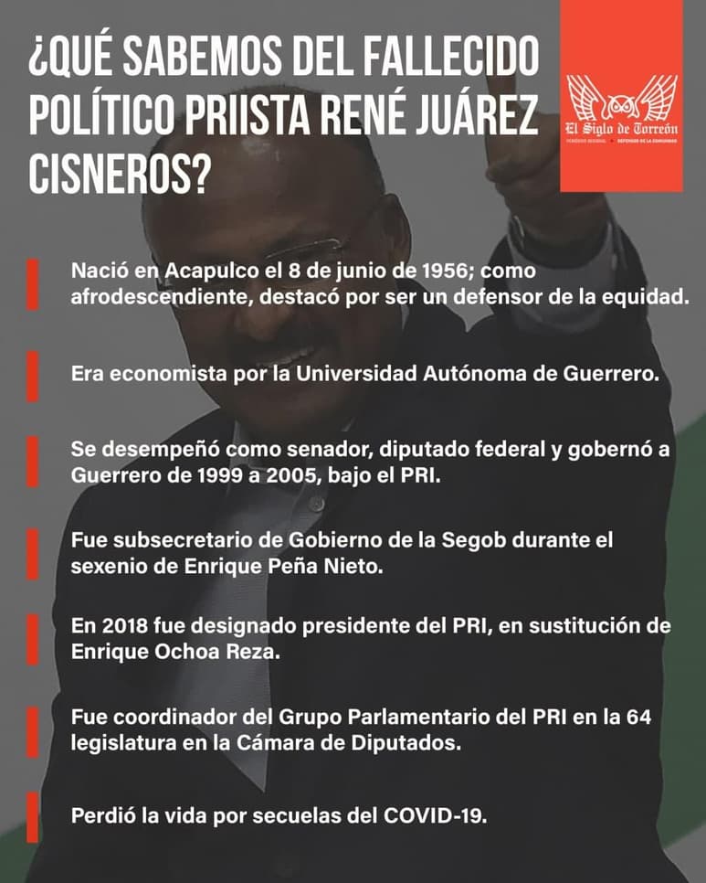 Juárez Cisneros, quien falleció la mañana de este lunes a causa de secuelas de COVID-19. (JOSÉ DÍAZ)