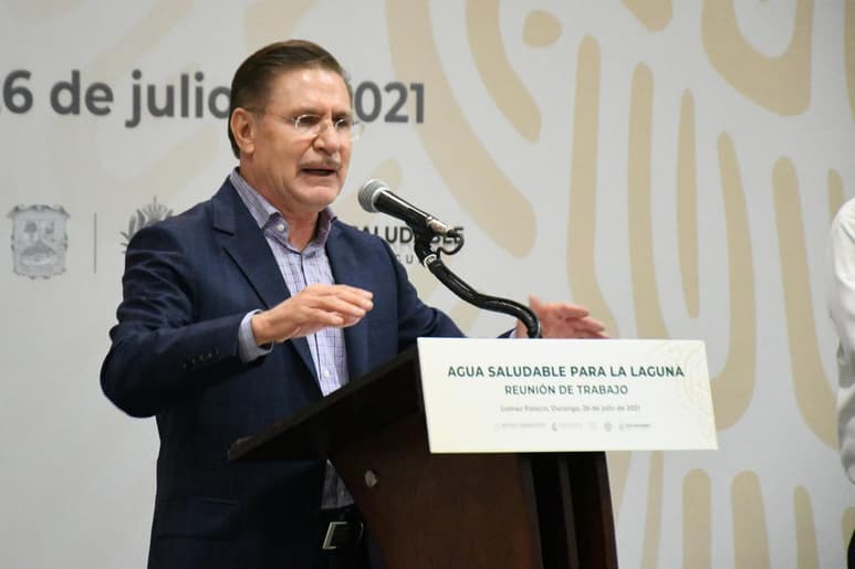El gobernador de Durango anunció una reunión con alcaldes a beneficiarse con el programa Agua Saludable para La Laguna. (FERNANDO COMPEÁN)