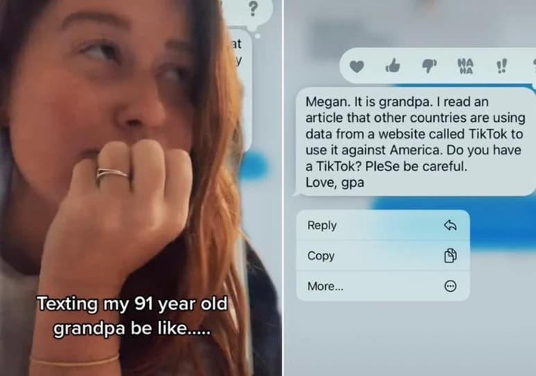 Los divertidos mensajes de este abuelo a su nieta causan risa. (INTERNET)